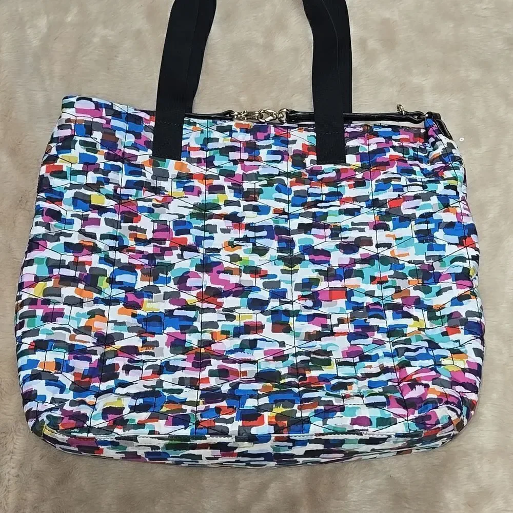 Kate Spade Signature Spade Quilted Bon Shopper Diaper Bag/ Tote Bag